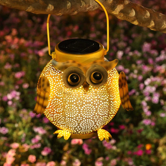 Hanging Solar Lantern – Lanterna Solare da Giardino con Gufetto